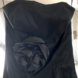 Strapless black prom or wedding dress